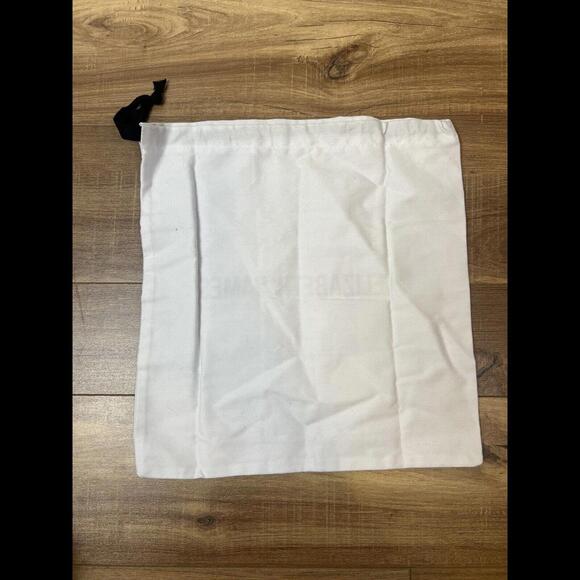 Elizabeth And James White Cotton Drawstring Dust Cover Storage Bag 12" x 12" - Picture 4 of 4